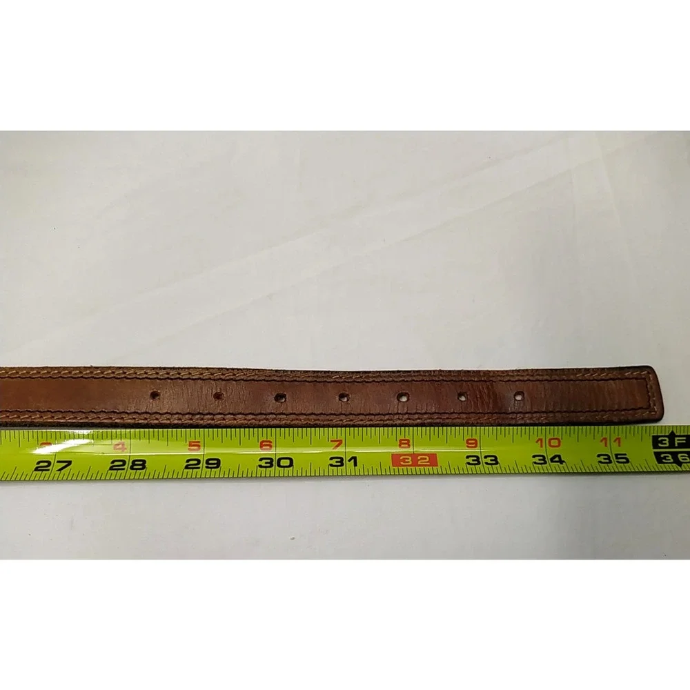 Levi's Brown Leather Buckle Women Belt - Made in USA - Size 32